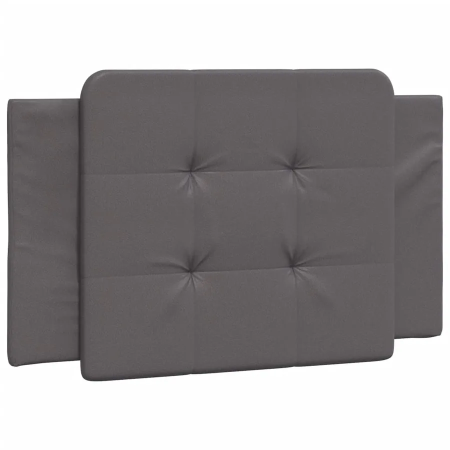 Cadre de lit sans matelas Zadar gris 80x200 cm similicuir - 5