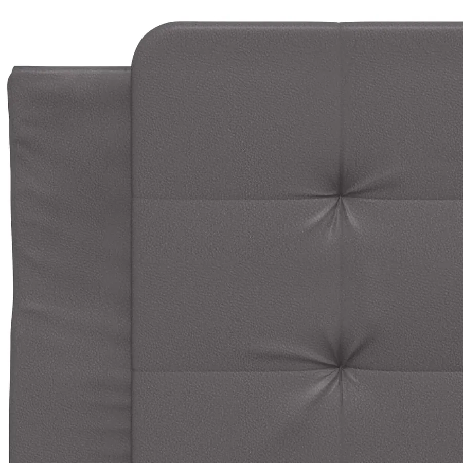 Cadre de lit sans matelas Zadar gris 80x200 cm similicuir - 7