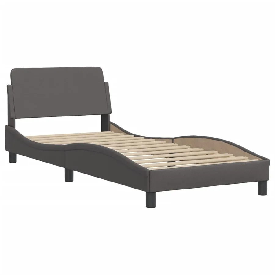 Cadre de lit avec LED sans matelas Zadar gris 80x200 cm - 8