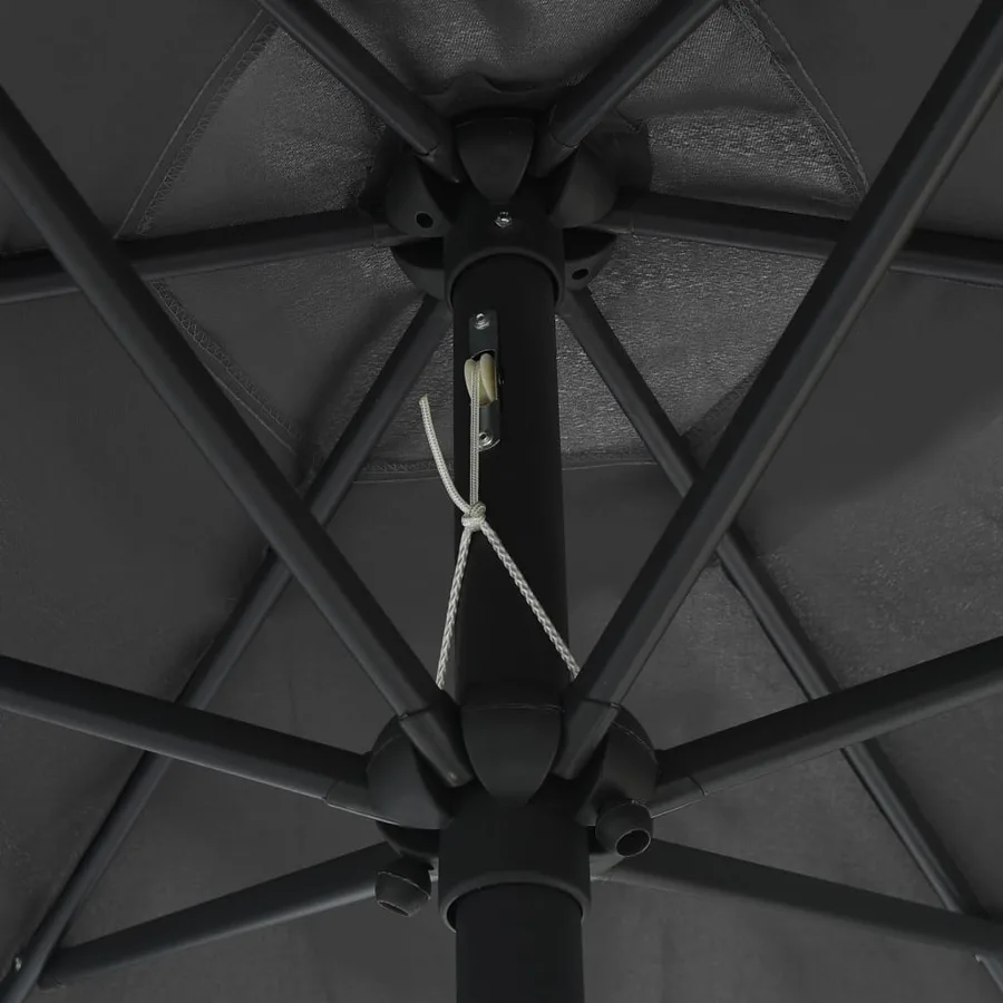 Garden parasol and aluminium pole 270x246 cm Anthracite - 5