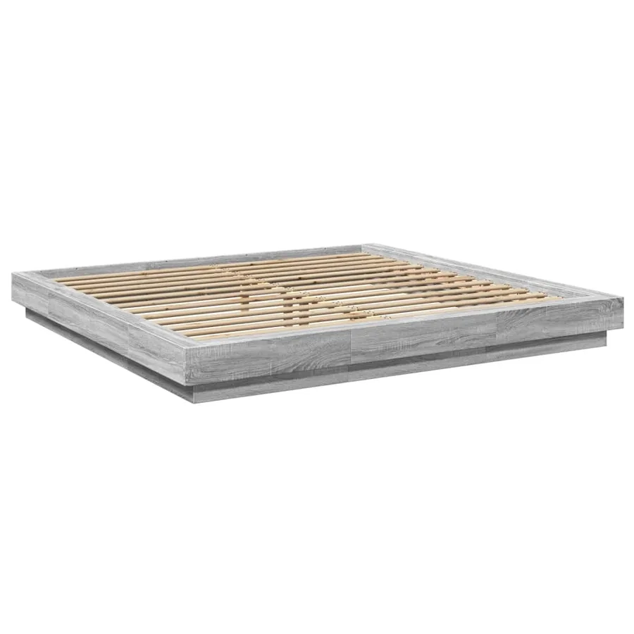 Cadre de lit sans matelas sonoma gris 180x200 cm - 3