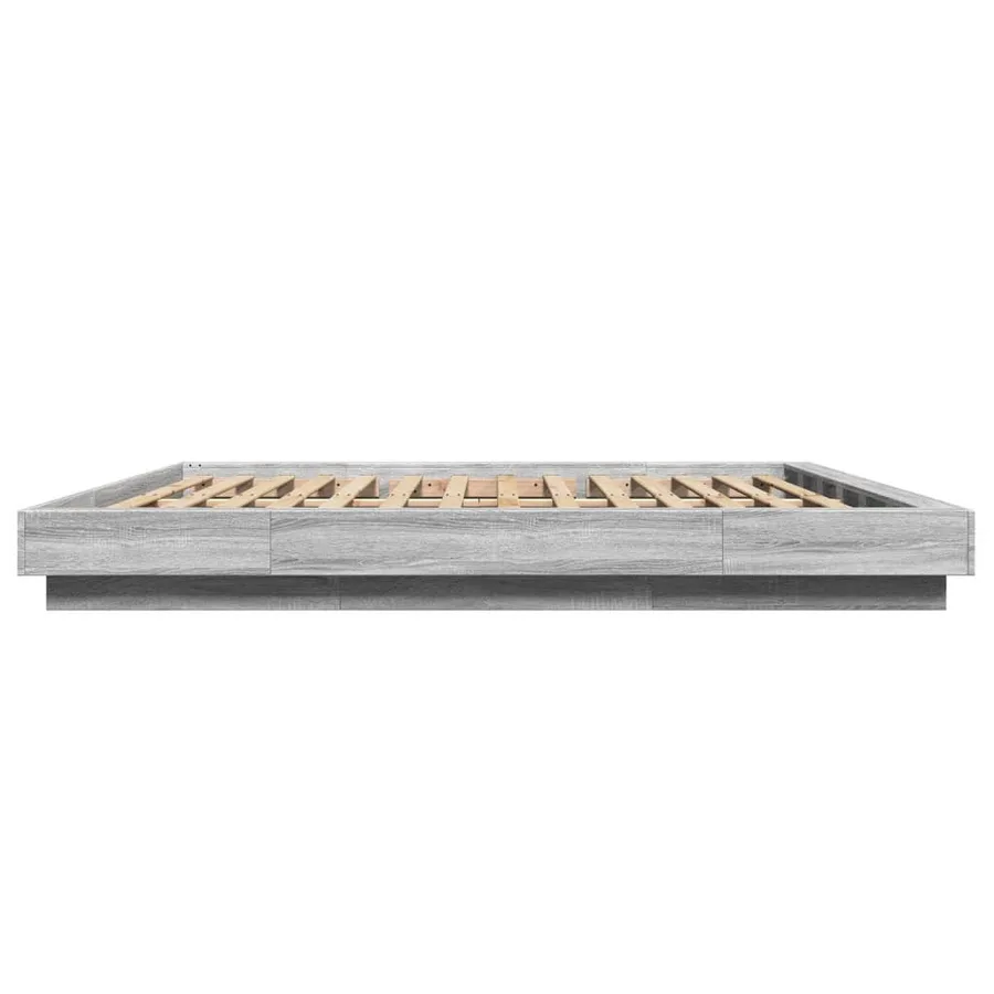 Cadre de lit sans matelas sonoma gris 180x200 cm - 5
