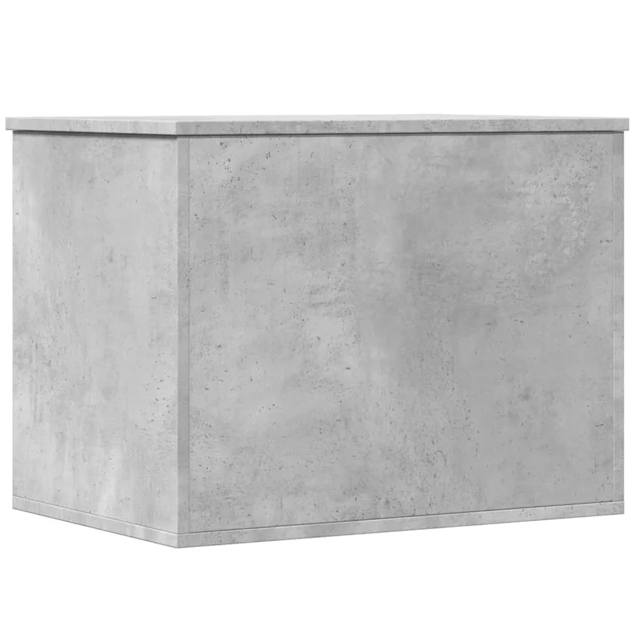 Boîte de rangement gris béton 60x42x46 cm bois d'ingénierie - 2