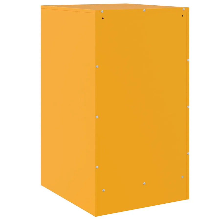 Table de chevet jaune moutarde 34,5x39x62 cm acier - 9