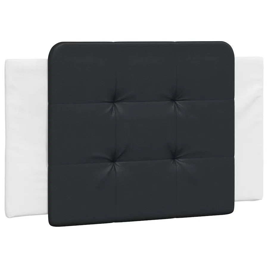 Cadre de lit sans matelas Zadar blanc et noir 90x200 cm similicuir - 8