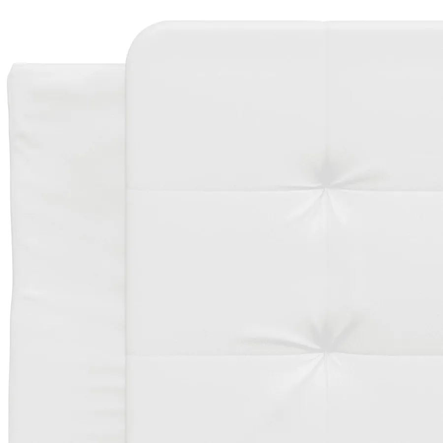 Cadre de lit sans matelas Zadar blanc 80x200 cm similicuir - 7