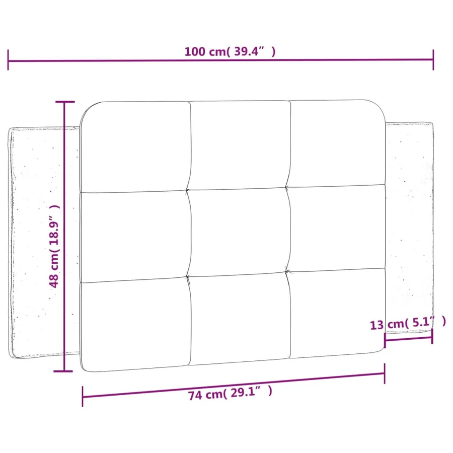 Coussin de tête de lit Zadar noir et blanc 100 cm similicuir - 10