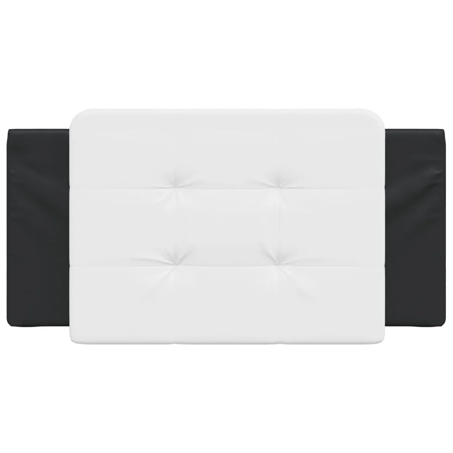 Coussin de tête de lit Zadar noir et blanc 100 cm similicuir - 4