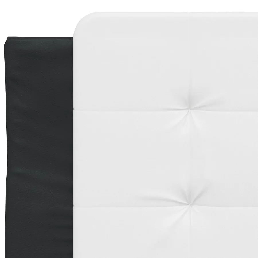 Coussin de tête de lit Zadar noir et blanc 80 cm similicuir - 7