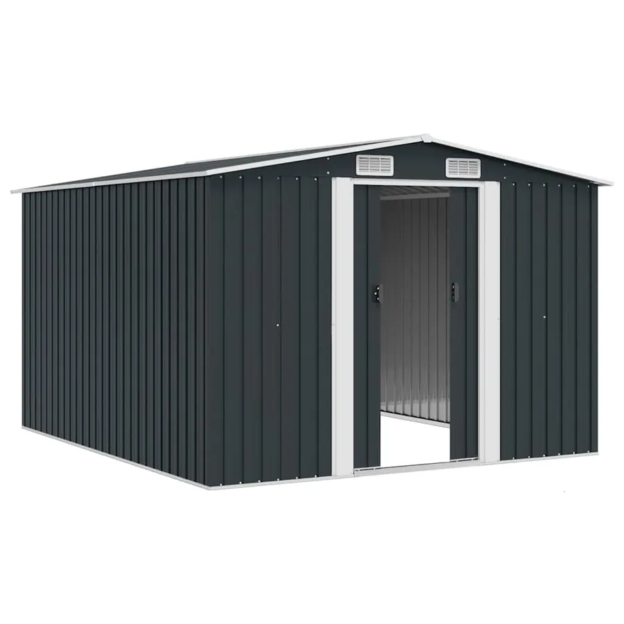 Abri de jardin 257x298x178 cm Métal Anthracite - 4