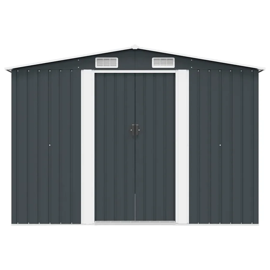 Garden shed 257x298x178 cm Metal Anthracite - 5