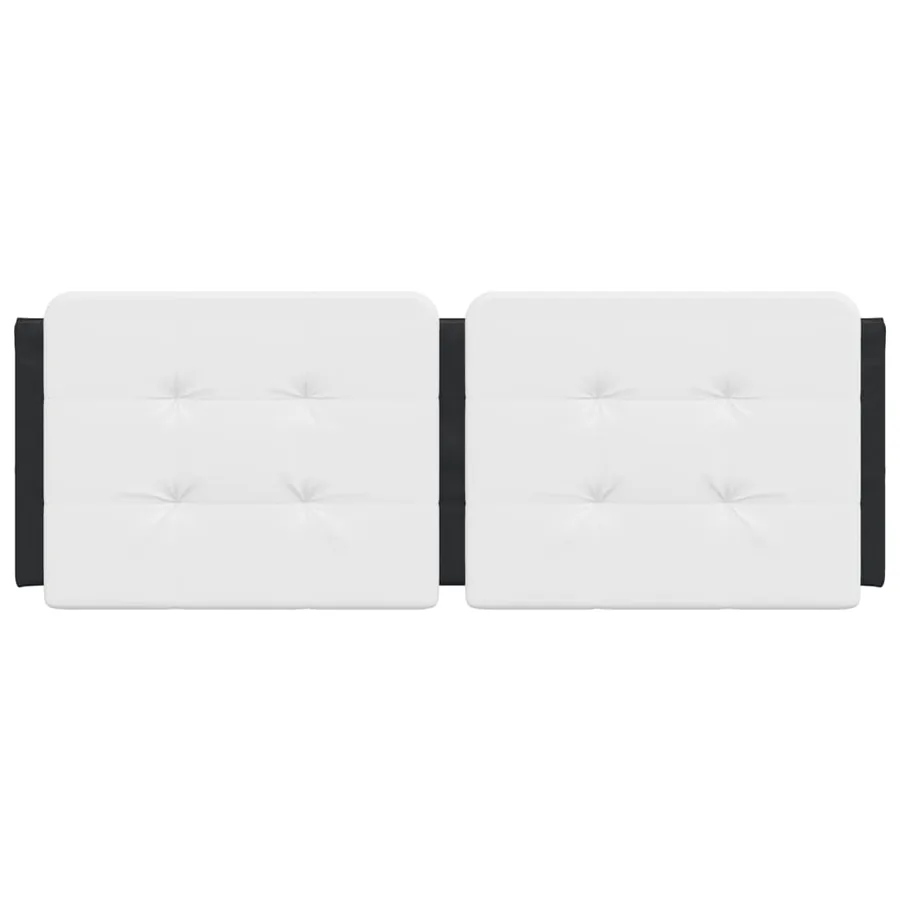 Coussin de tête de lit Zadar noir et blanc 120 cm similicuir - 4