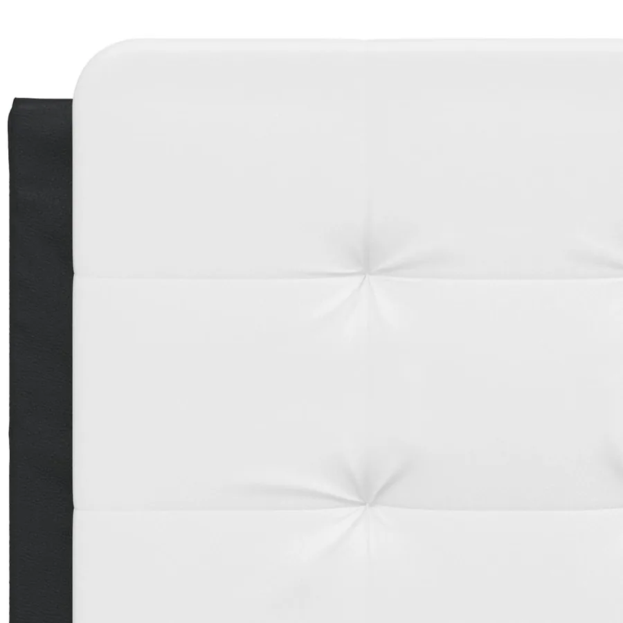 Coussin de tête de lit Zadar noir et blanc 120 cm similicuir - 7