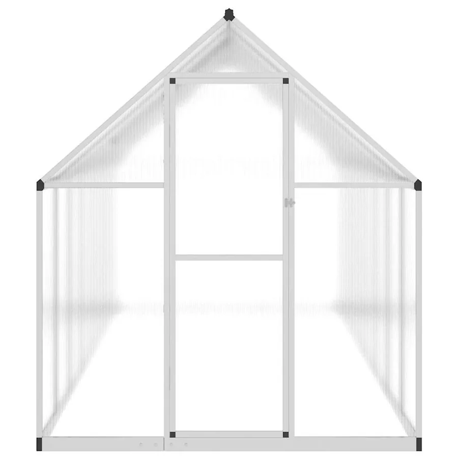 Serre avec cadre de base argenté 445x169x195 cm aluminium - 3