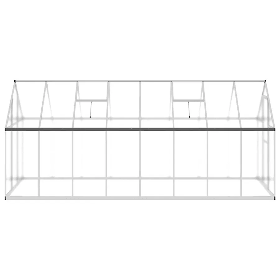 Serre avec cadre de base argenté 445x169x195 cm aluminium - 4