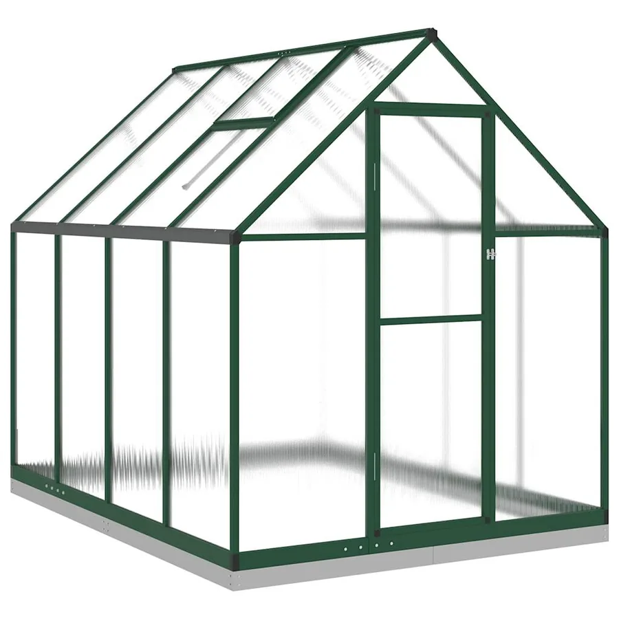 Serre avec cadre de base vert 224x169x202 cm aluminium - 2
