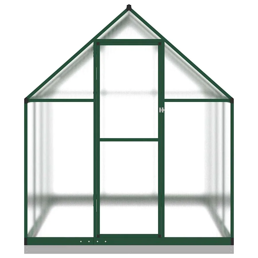 Serre avec cadre de base vert 224x169x202 cm aluminium - 3