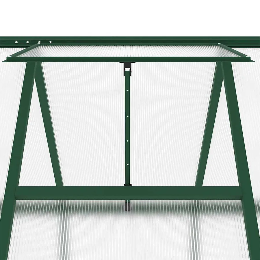 Serre avec cadre de base vert 224x169x202 cm aluminium - 9