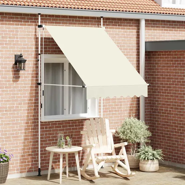 Manual retractable awning 150 cm Cream