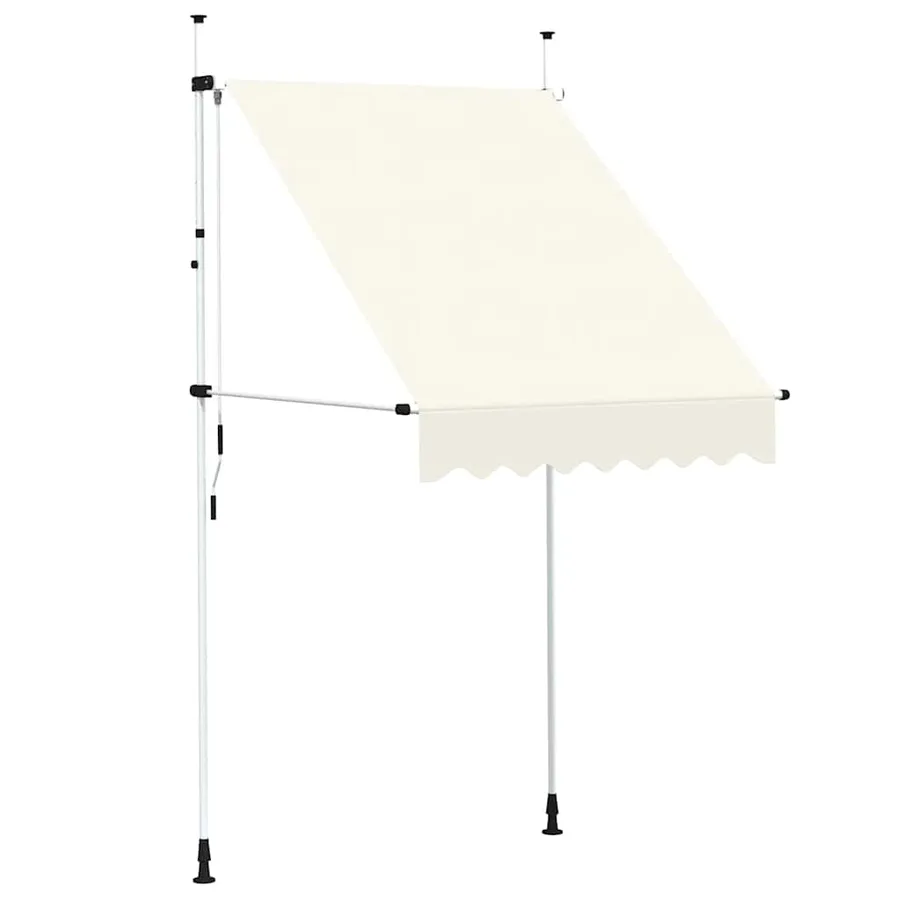 Auvent manuel rétractable 150 cm Crème - 2