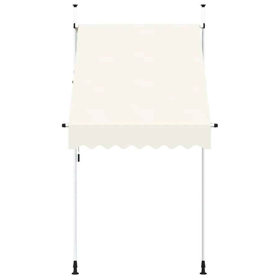 Auvent manuel rétractable 150 cm Crème - 3