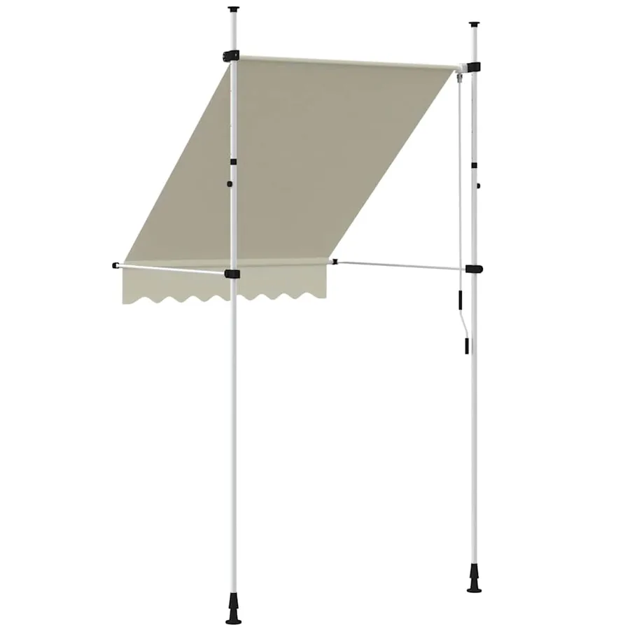 Auvent manuel rétractable 150 cm Crème - 5
