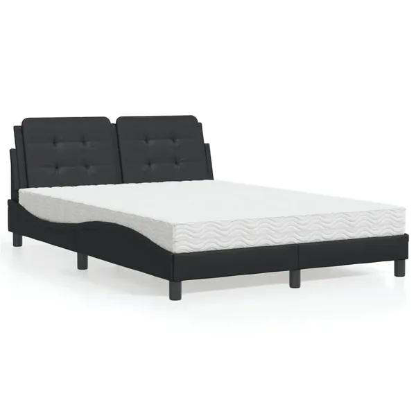 Cadre de lit sans matelas Zadar noir 120x200 cm similicuir