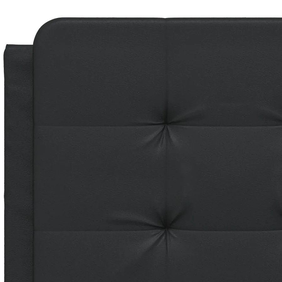 Cadre de lit sans matelas Zadar noir 120x200 cm similicuir - 7