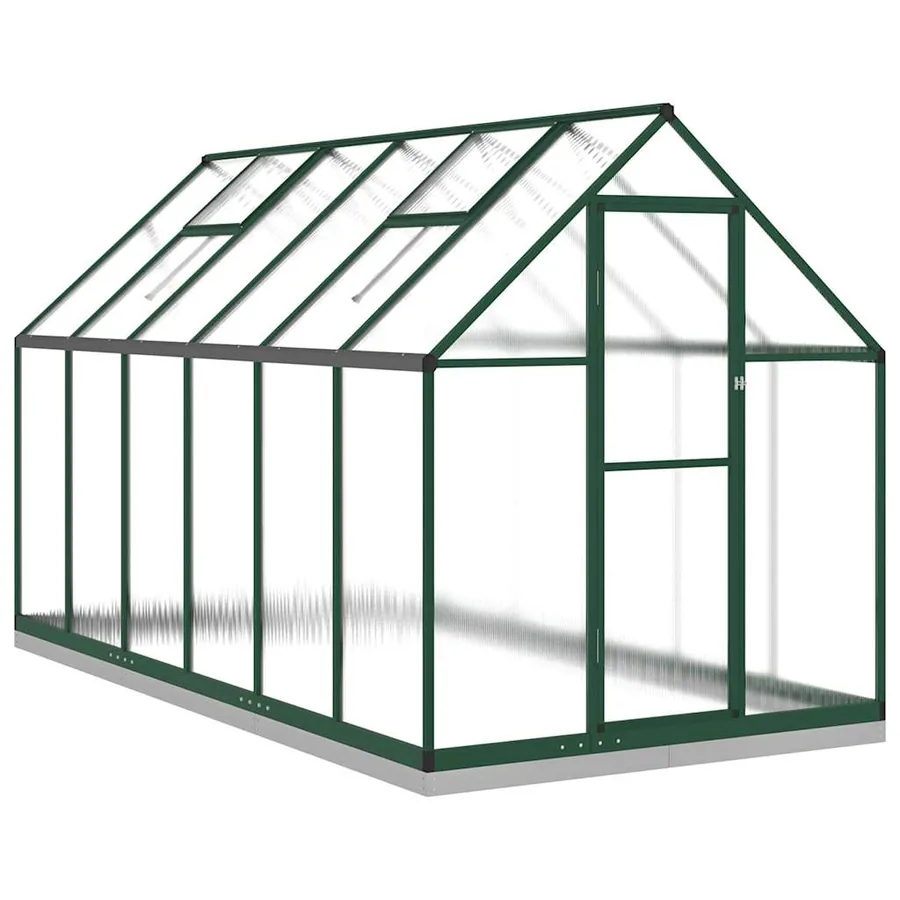 Serre avec cadre de base vert 334x169x202 cm aluminium - 2