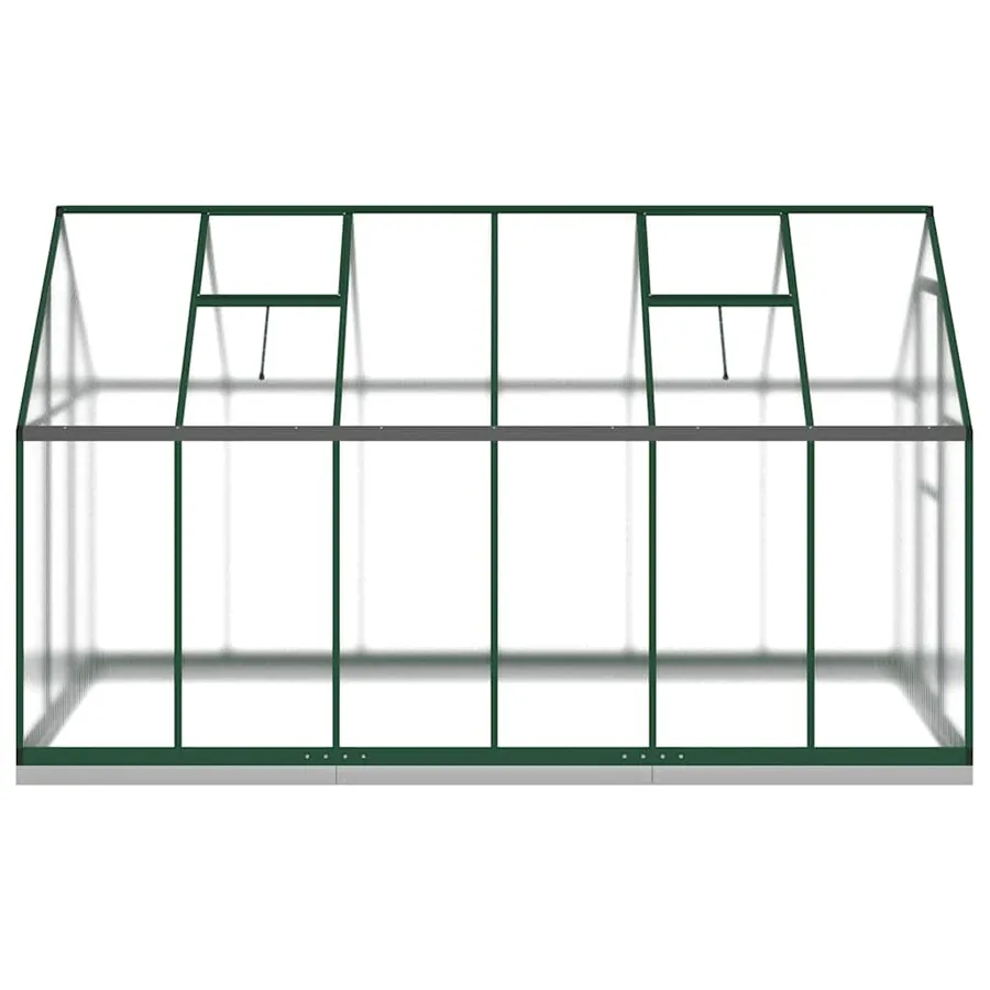 Serre avec cadre de base vert 334x169x202 cm aluminium - 4