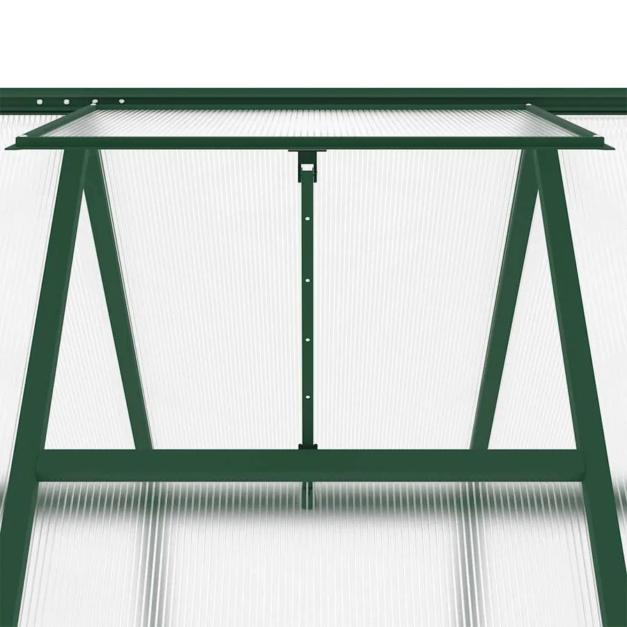 Serre avec cadre de base vert 334x169x202 cm aluminium - 9