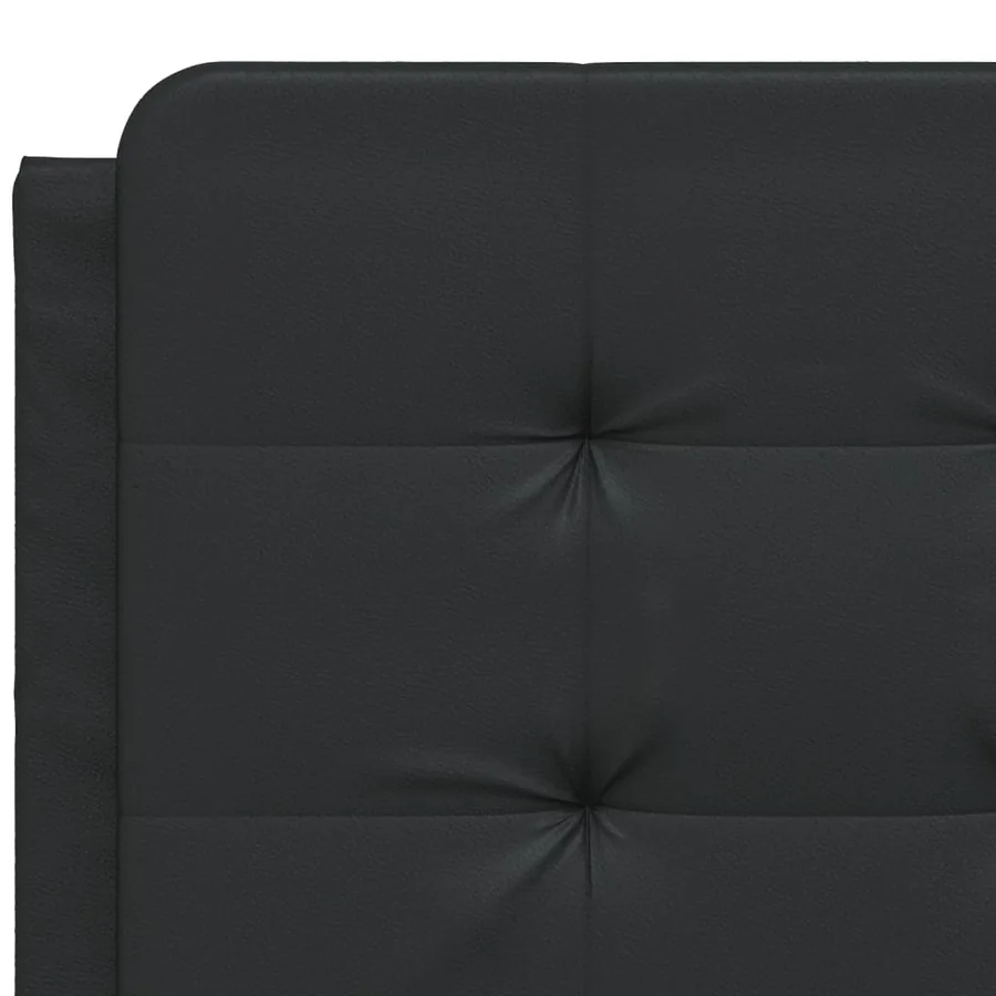 Cadre de lit sans matelas Zadar noir 140x190 cm similicuir - 7