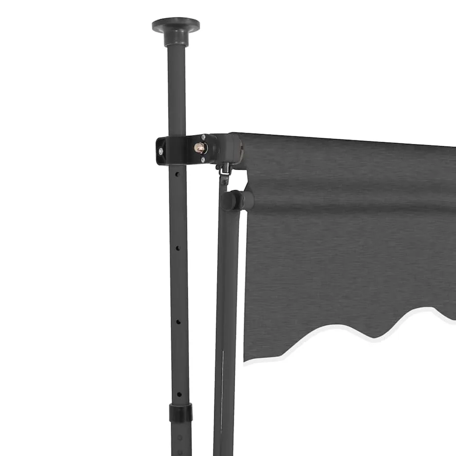 Auvent manuel rétractable avec LED 250 cm Anthracite - 4