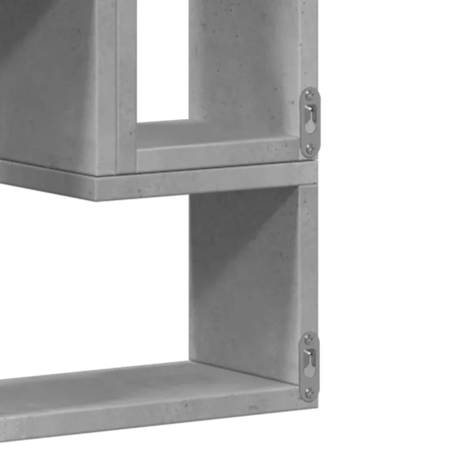 Étagère murale gris béton 96x12x64 cm bois d'ingénierie - 10