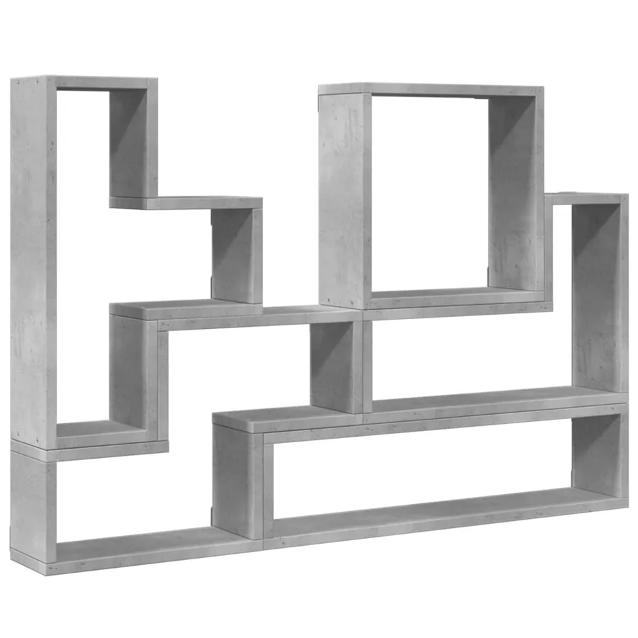 Étagère murale gris béton 96x12x64 cm bois d'ingénierie - 2