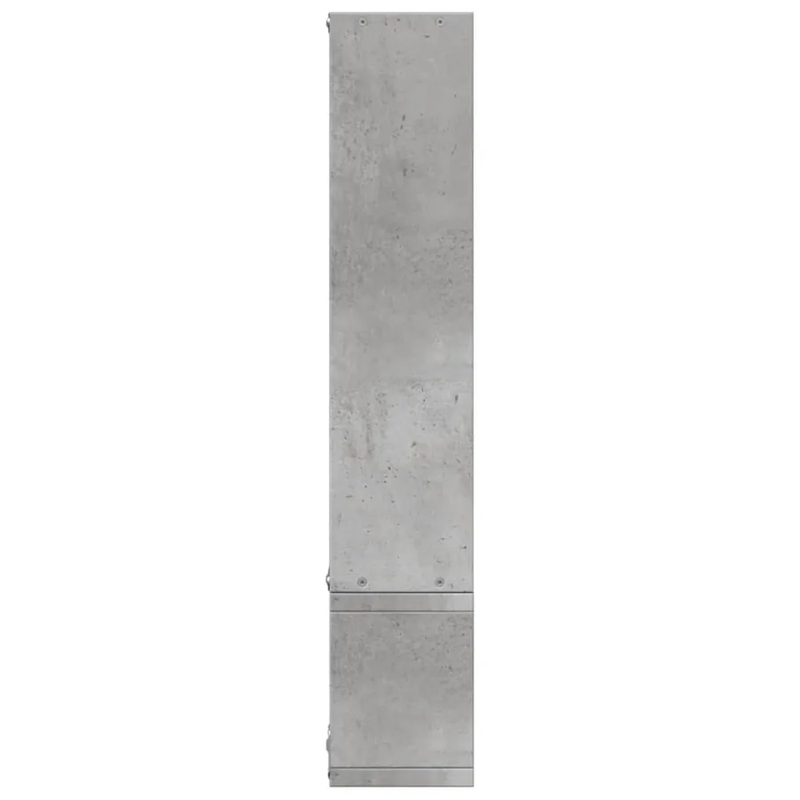 Étagère murale gris béton 96x12x64 cm bois d'ingénierie - 7