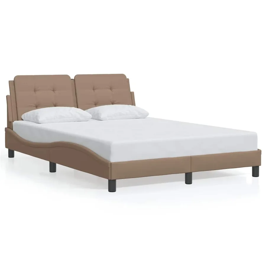 Cadre de lit sans matelas Zadar cappuccino 120x200 cm similicuir - 2