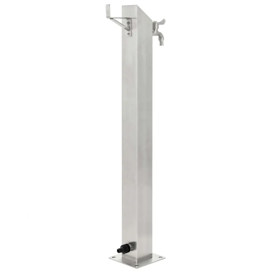 Colonne à eau de jardin carrée Acier inoxydable 95 cm - 4