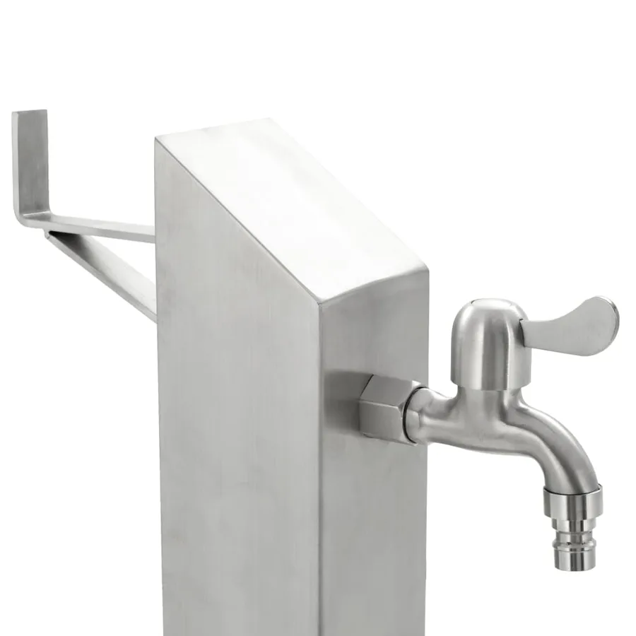 Colonne à eau de jardin carrée Acier inoxydable 95 cm - 5