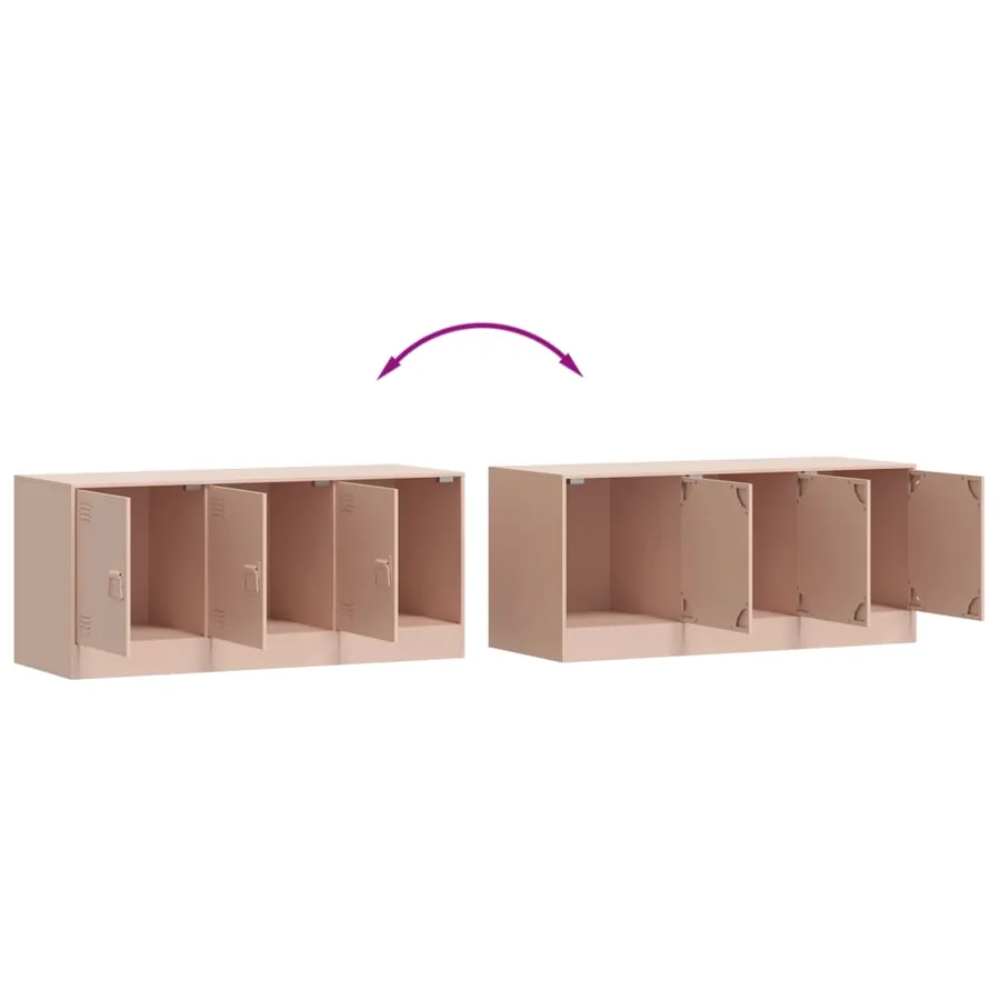 Meuble TV rose 99x39x44 cm acier - 10