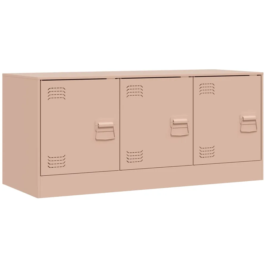 Meuble TV rose 99x39x44 cm acier - 2
