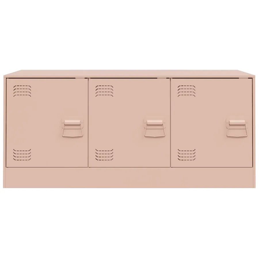 Meuble TV rose 99x39x44 cm acier - 6