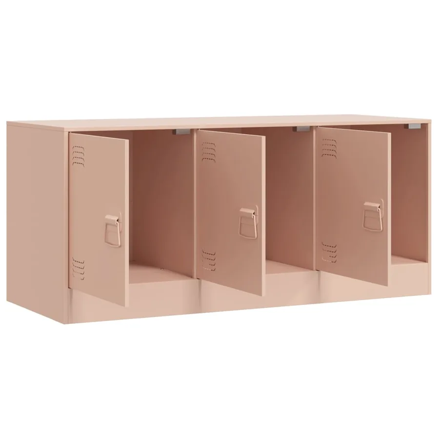 Meuble TV rose 99x39x44 cm acier - 7