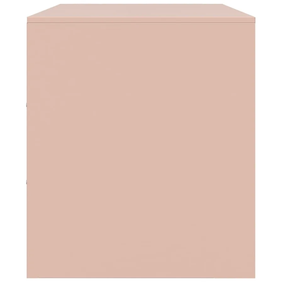 Meuble TV rose 99x39x44 cm acier - 8