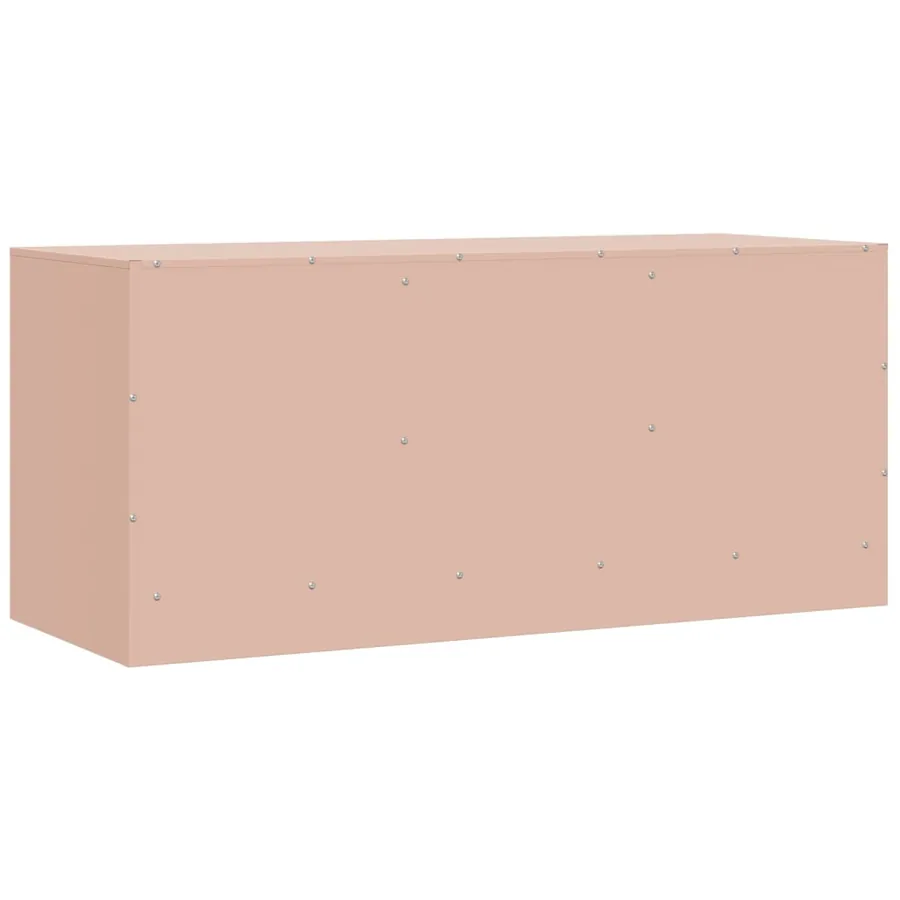 Meuble TV rose 99x39x44 cm acier - 9