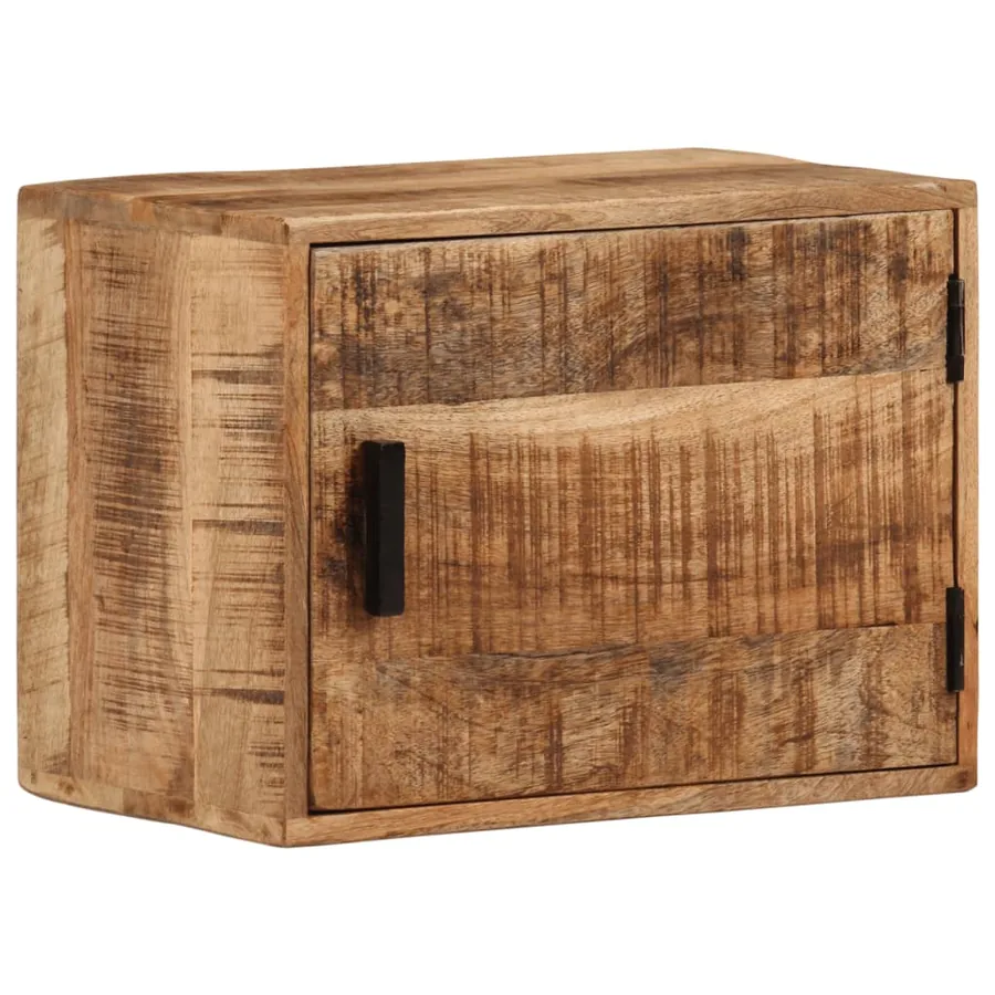 Table de chevet murale 40x30x25 cm bois de manguier massif - 11