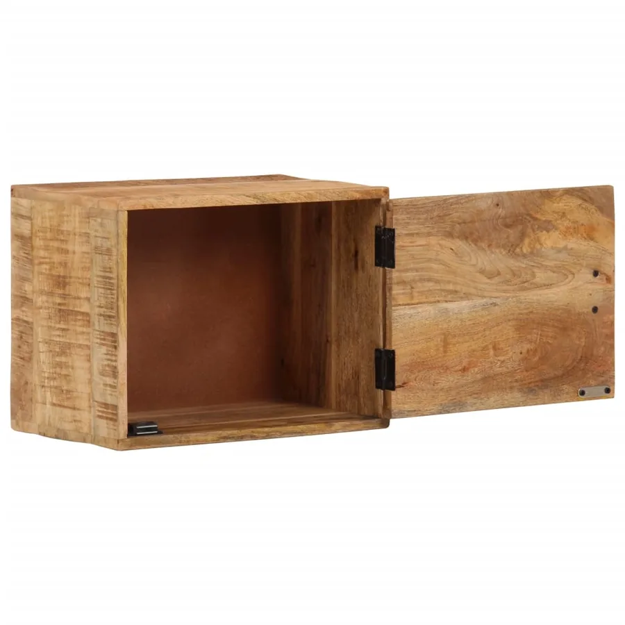 Table de chevet murale 40x30x25 cm bois de manguier massif - 2
