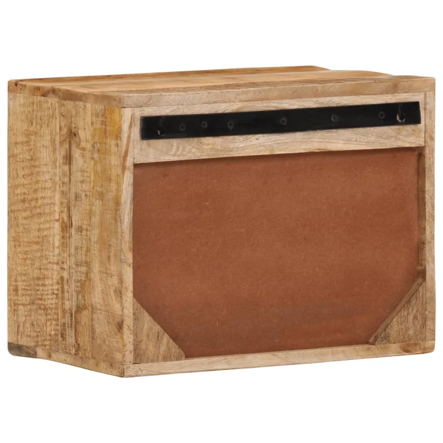 Table de chevet murale 40x30x25 cm bois de manguier massif - 5