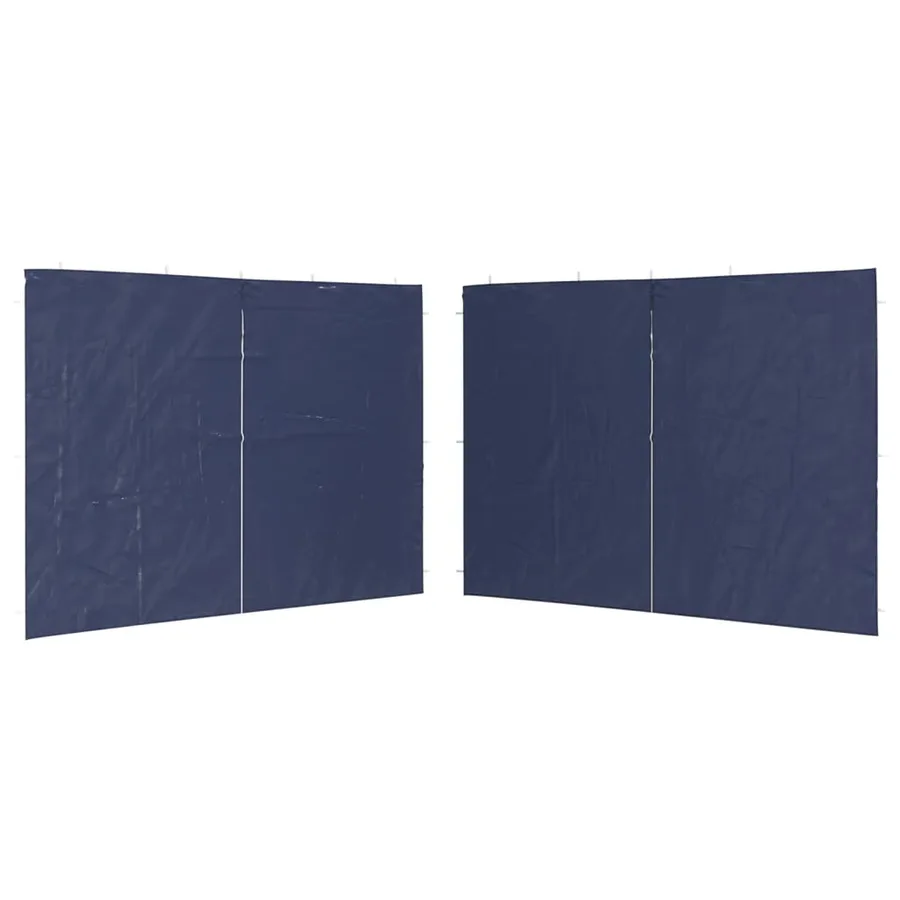 Party tent sidewall 2 pcs with zip PE Blue - 2