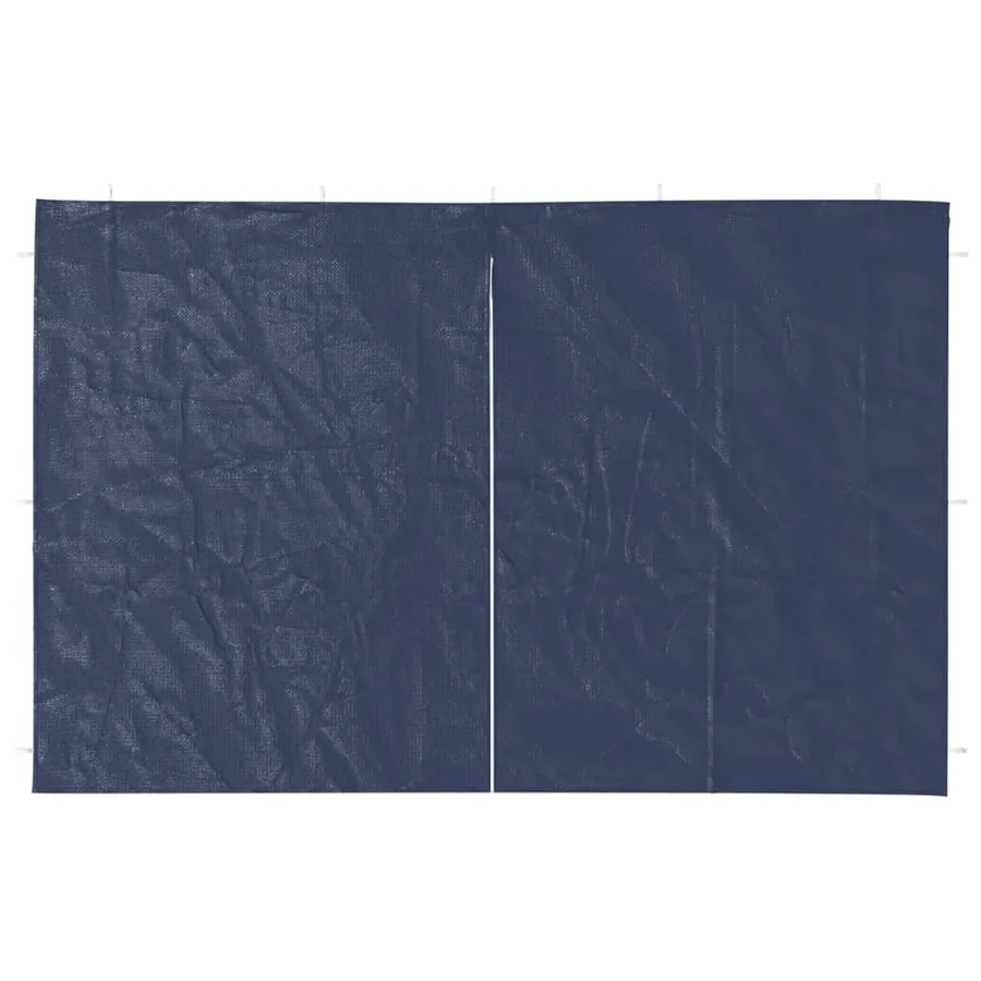 Paroi de tente de réception 2pcs avec fermeture éclair PE Bleu - 3